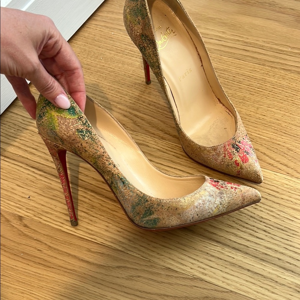 Christian Louboutin Cork Bloom Pigalle size 38 - Picture 8 of 8